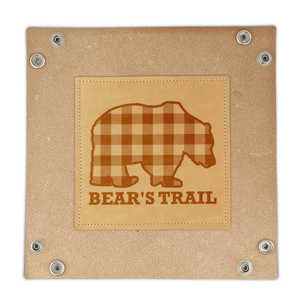 Lumberjack Plaid Genuine Leather Valet Trays - FRONT (flat)