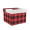 Lumberjack Plaid Gift Boxes with Lid - Canvas Wrapped - Medium - Front/Main
