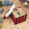 Lumberjack Plaid Gift Boxes with Lid - Canvas Wrapped - Medium - In Context