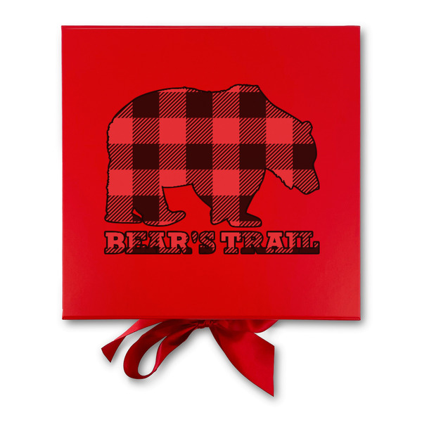 Lumberjack Plaid Gift Boxes with Magnetic Lid - Red - Approval