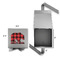 Lumberjack Plaid Gift Boxes with Magnetic Lid - Silver - Open & Closed