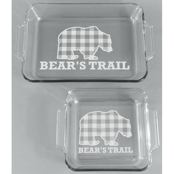 Lumberjack Plaid Glass Baking Dish Set - FRONT