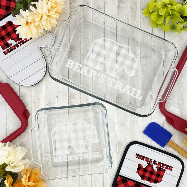 Lumberjack Plaid Glass Baking Dish Set - LIFESTYLE