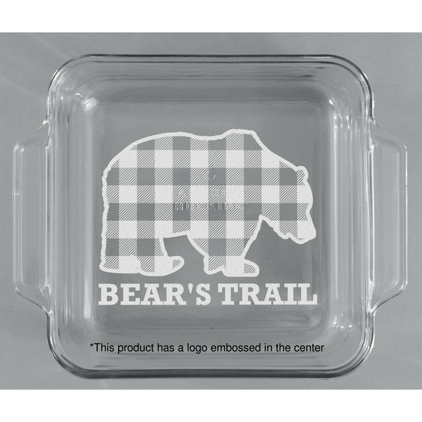Lumberjack Plaid Glass Cake Dish - APPROVAL (8x8)