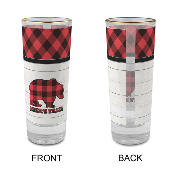 Lumberjack Plaid Glass Shot Glass - 2 oz - Single - APPROVAL