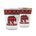 Lumberjack Plaid Glass Shot Glass - 1.5 oz (Personalized)