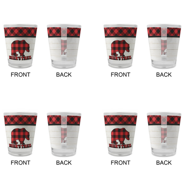 Lumberjack Plaid Glass Shot Glass - Standard - Set of 4 - APPROVAL