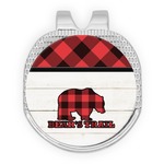 Lumberjack Plaid Golf Ball Marker - Hat Clip - Silver