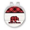 Lumberjack Plaid Golf Ball Marker - Hat Clip - Silver