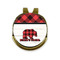 Lumberjack Plaid Golf Ball Hat Marker Hat Clip - Front & Back