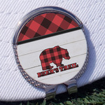 Lumberjack Plaid Golf Ball Marker - Hat Clip