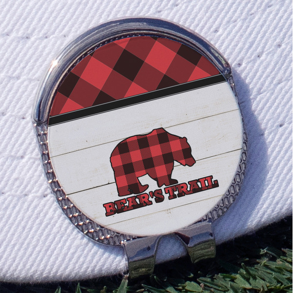 Custom Lumberjack Plaid Golf Ball Marker - Hat Clip