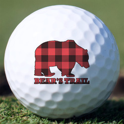 Lumberjack Plaid Golf Balls - Non-Branded - Set of 3 (Personalized)