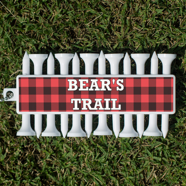 Custom Lumberjack Plaid Golf Tees & Ball Markers Set (Personalized)