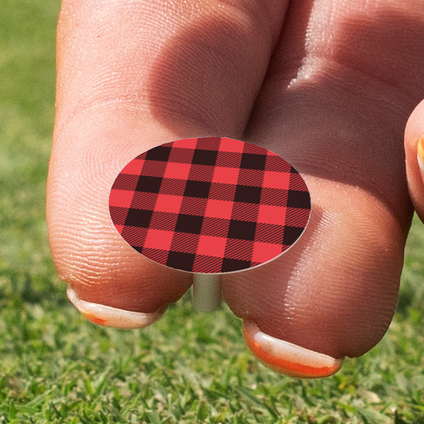 Lumberjack Plaid Golf Tees & Ball Markers Set - Marker