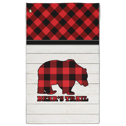 Lumberjack Plaid Golf Towel - Poly-Cotton Blend - Large w/ Name or Text