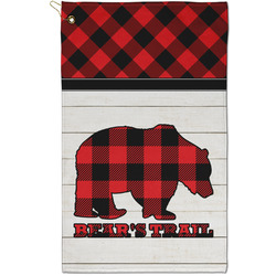 Lumberjack Plaid Golf Towel - Poly-Cotton Blend - Small w/ Name or Text
