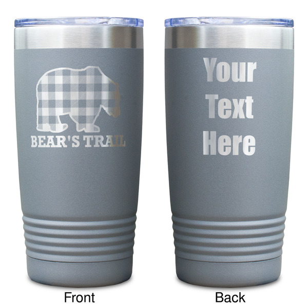 Lumberjack Plaid Gray Polar Camel Tumbler - 20oz - Double Sided - Approval