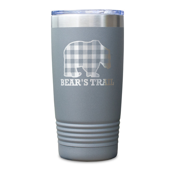 Lumberjack Plaid Gray Polar Camel Tumbler - 20oz - Single Sided - Approval