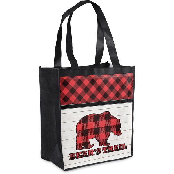 Custom Lumberjack Plaid Grocery Bag (Personalized)