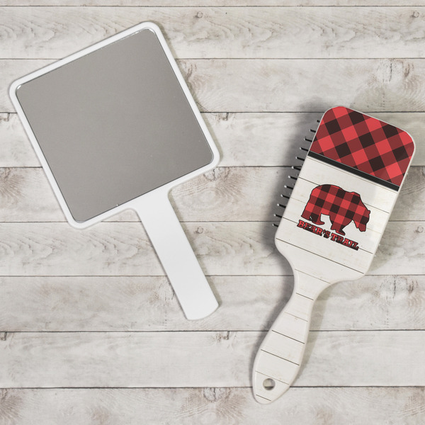 Lumberjack Plaid Hair Brush - In Context