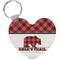 Lumberjack Plaid Heart Keychain (Personalized)