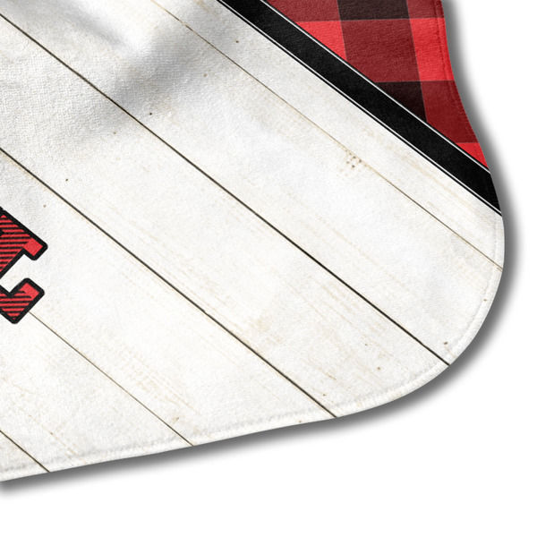 Lumberjack Plaid Hooded Baby Towel- Detail Corner