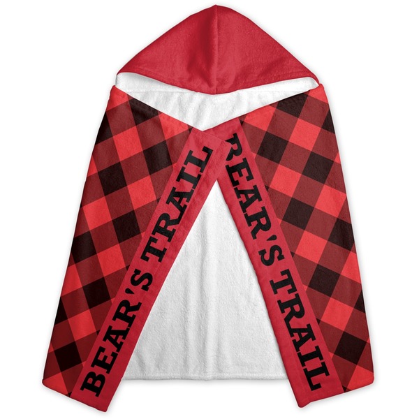 Lumberjack Plaid Hooded Towel - Folded