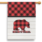 Lumberjack Plaid 28" House Flag - Single Sided (Personalized)