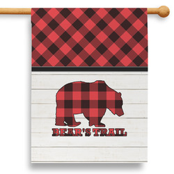 Lumberjack Plaid 28" House Flag (Personalized)