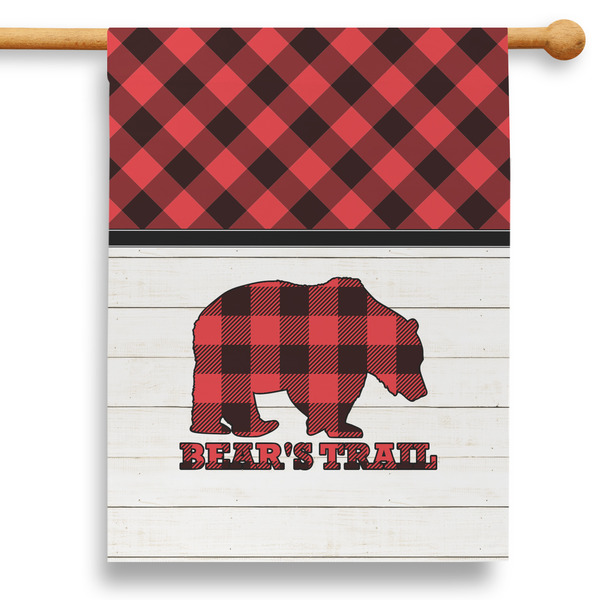 Custom Lumberjack Plaid 28" House Flag - Single Sided (Personalized)