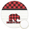 Lumberjack Plaid Printed Cookie Topper - 3.25" (Personalized)
