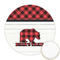 Lumberjack Plaid Printed Cookie Topper - 2.5" (Personalized)