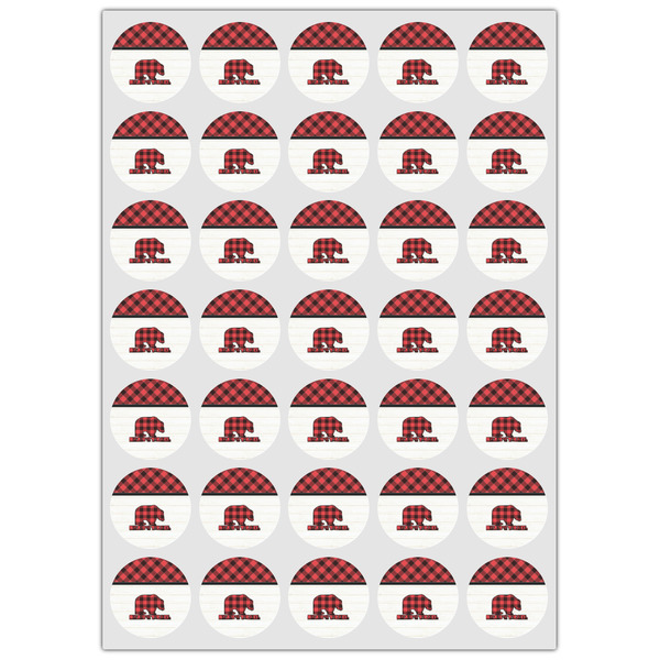 Lumberjack Plaid Icing Circle - XSmall - Set of 35