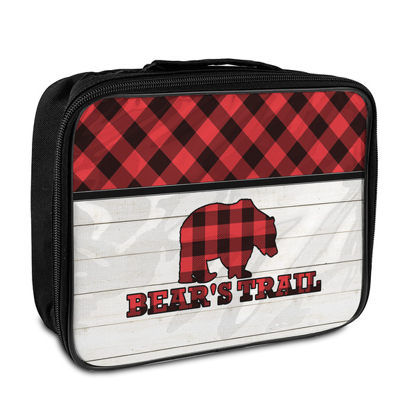 Custom Lumberjack Plaid Insulated Lunch Bag (Personalized)