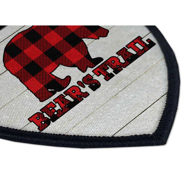 Lumberjack Plaid Iron on Shield 3 Detail