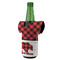 Lumberjack Plaid Jersey Bottle Cooler - ANGLE (on bottle)