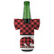 Lumberjack Plaid Jersey Bottle Cooler - FRONT (on bottle)