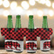 Lumberjack Plaid Jersey Bottle Cooler - Set of 4 - LIFESTYLE