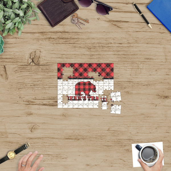 Lumberjack Plaid Jigsaw Puzzle 110 Piece - In Context