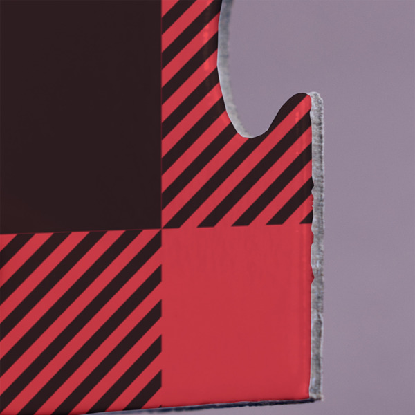 Lumberjack Plaid Jigsaw Puzzle 30 Piece  - Close Up