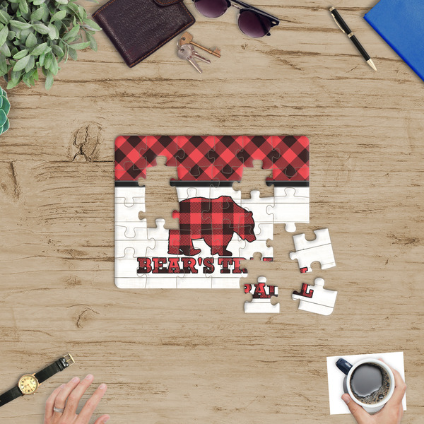 Lumberjack Plaid Jigsaw Puzzle 30 Piece - In Context