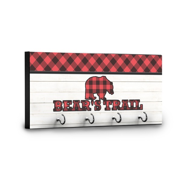 Lumberjack Plaid Key Hanger - Front View with Hooks