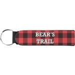 Lumberjack Plaid Neoprene Keychain Fob (Personalized)