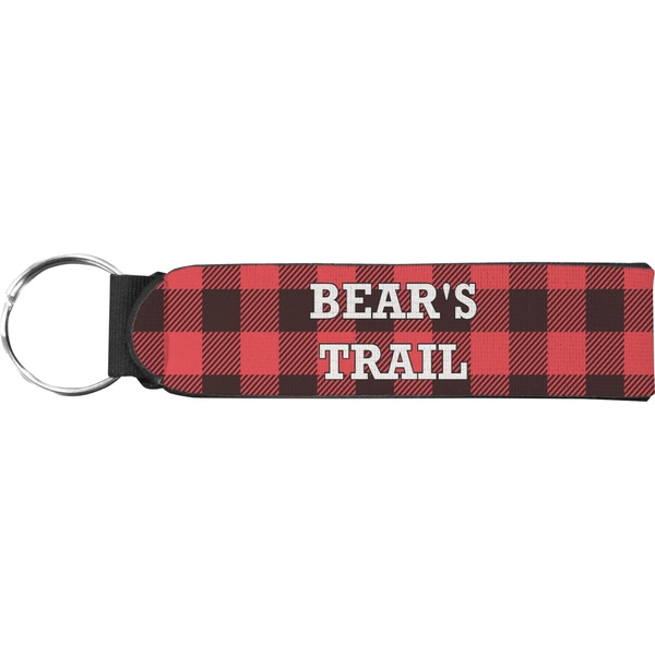 Custom Lumberjack Plaid Neoprene Keychain Fob (Personalized)