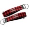 Lumberjack Plaid Key-chain - Metal and Nylon - Front and Back