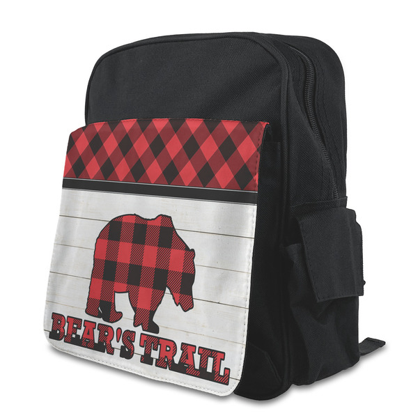 Custom Lumberjack Plaid Preschool Backpack (Personalized)