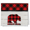 Lumberjack Plaid Kitchen Towel - Poly Cotton w/ Name or Text