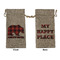 Lumberjack Plaid Large Burlap Gift Bags - Front & Back
