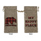 Lumberjack Plaid Large Burlap Gift Bag - Front & Back (Personalized)